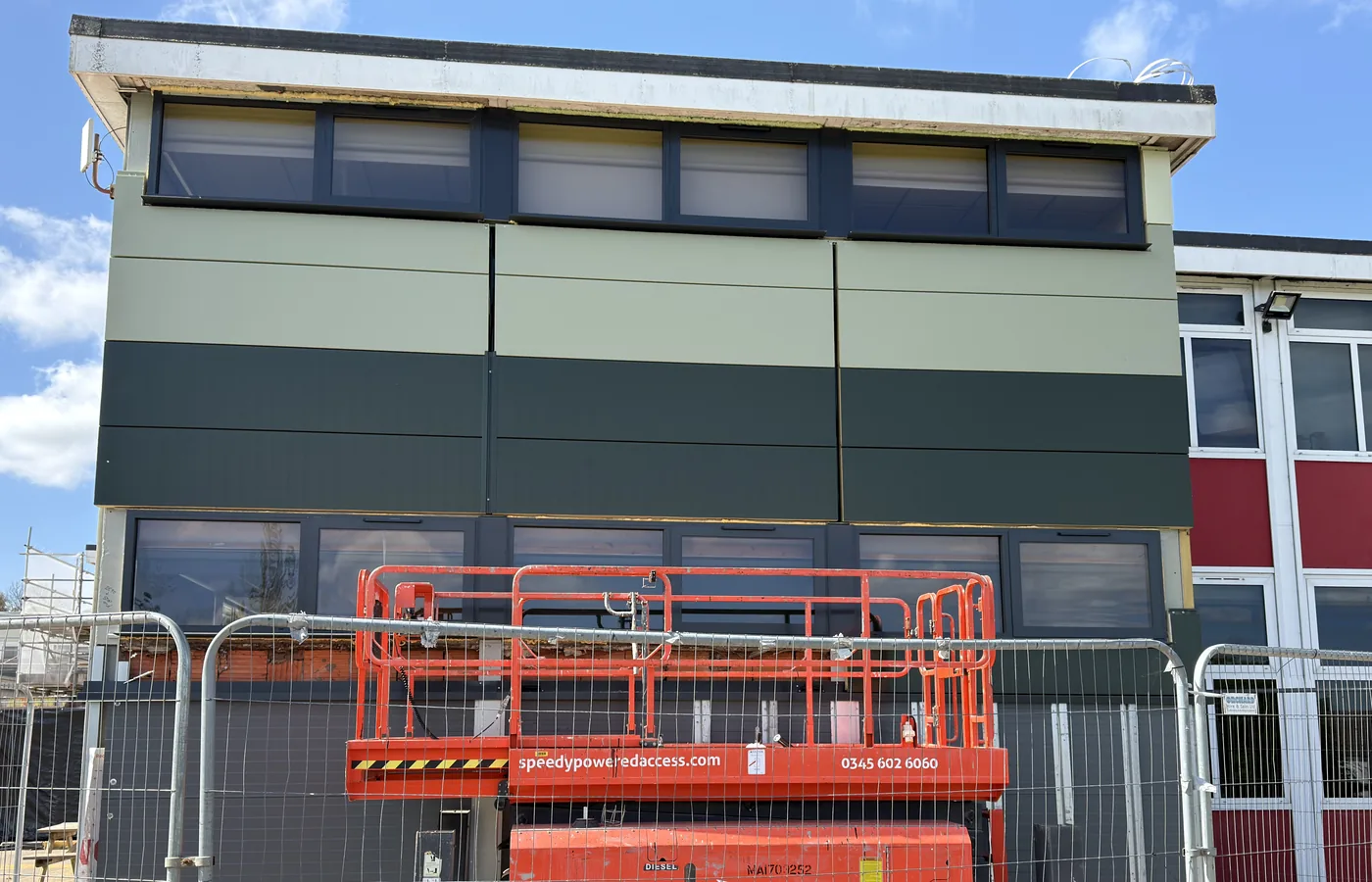 Occupied school — Kingspan panels, UK
