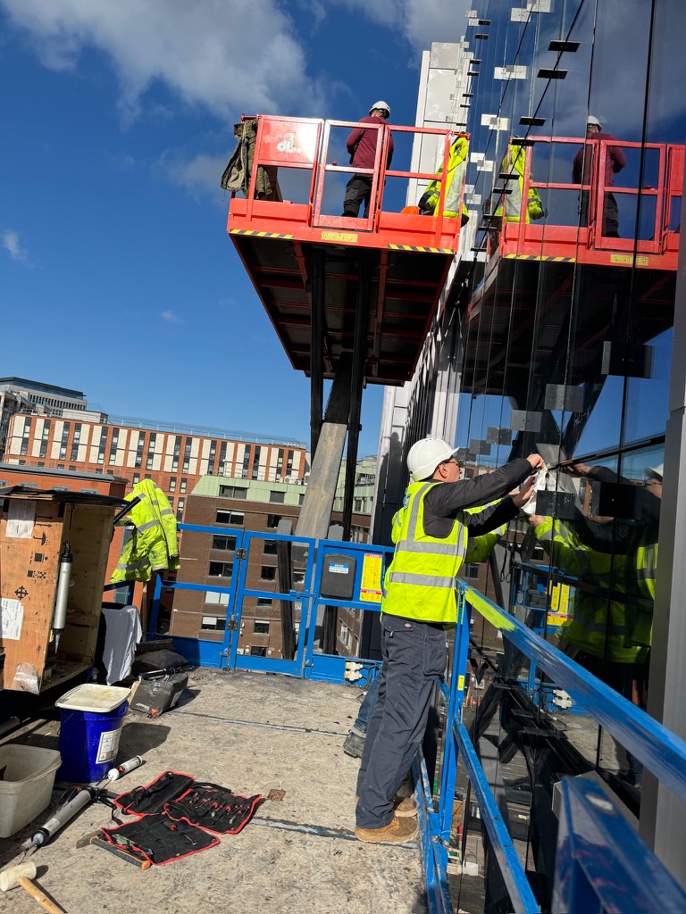 Curtain-wall remedial works, City centre, Bristol
