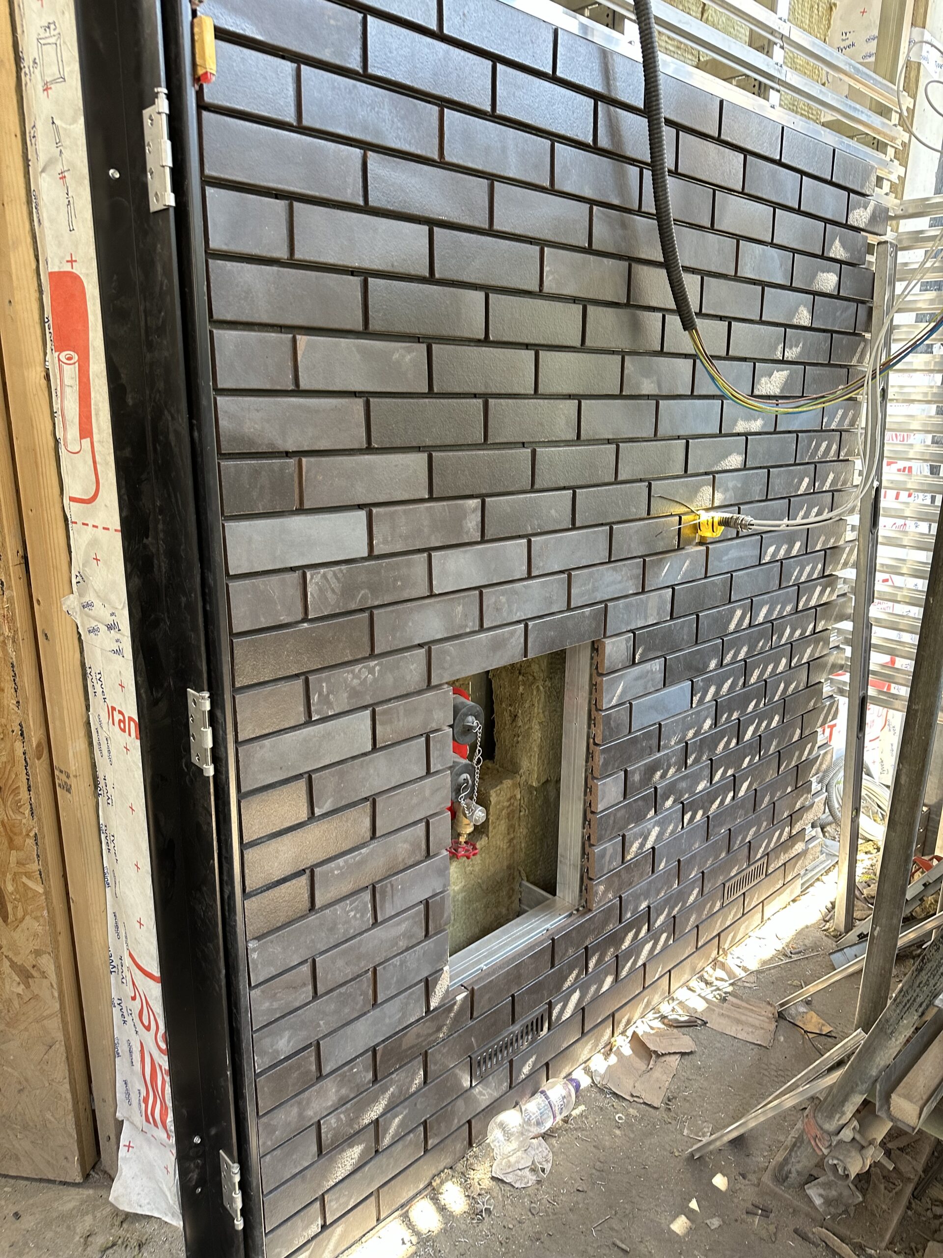 Cardiff brick slip installation detail suitable for QA photo records