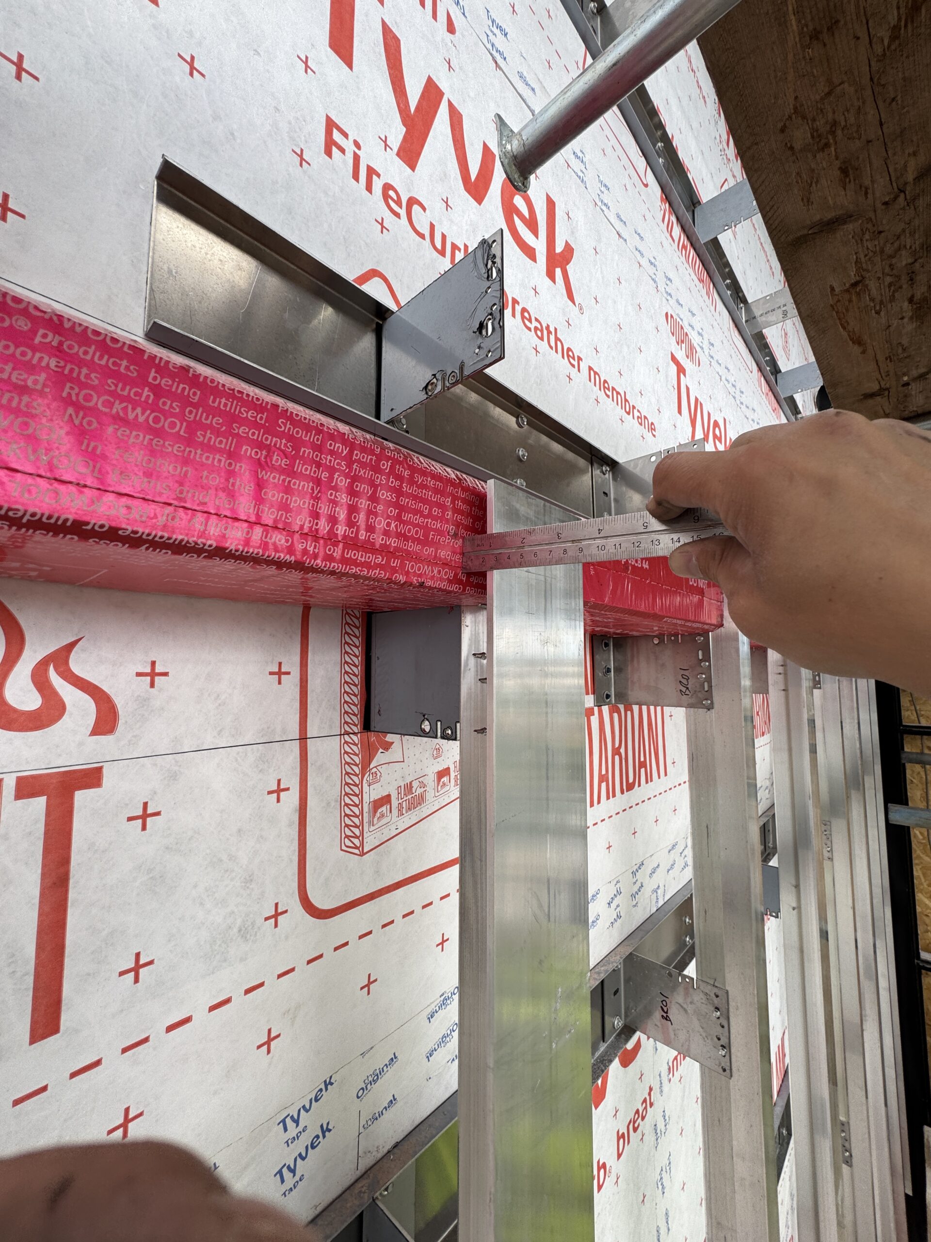 Cavity barrier installation to approved project details