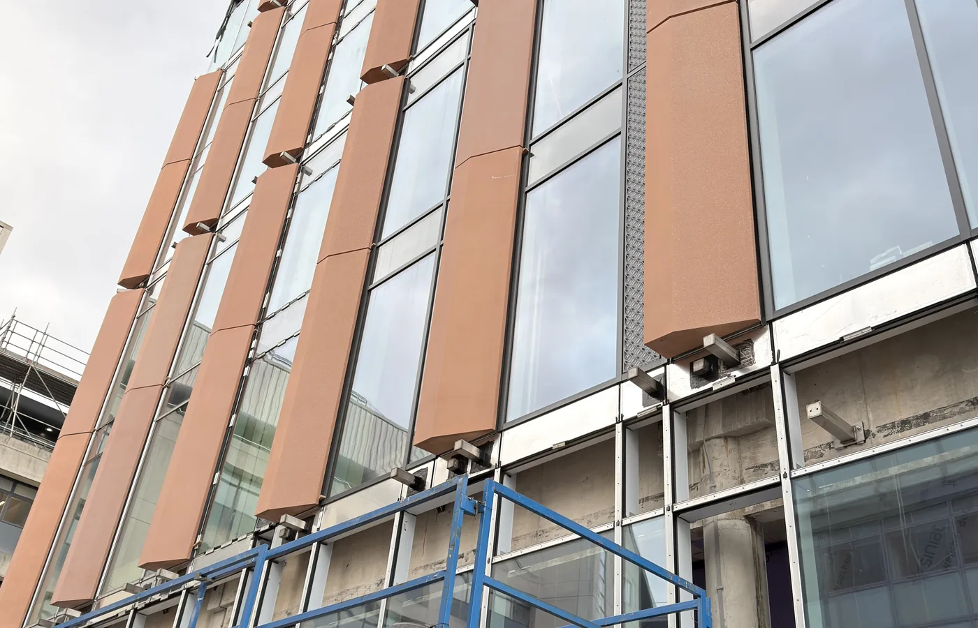 Heavy GRC panel installation at One Friary, Temple Quay, Bristol.