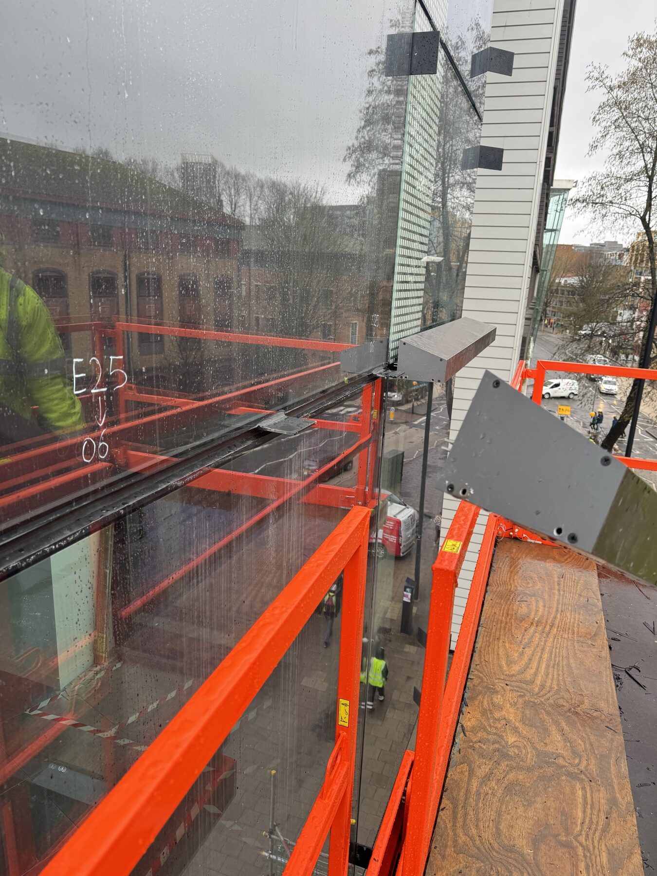 EQ Bristol glazing interface work with access planning around working zones